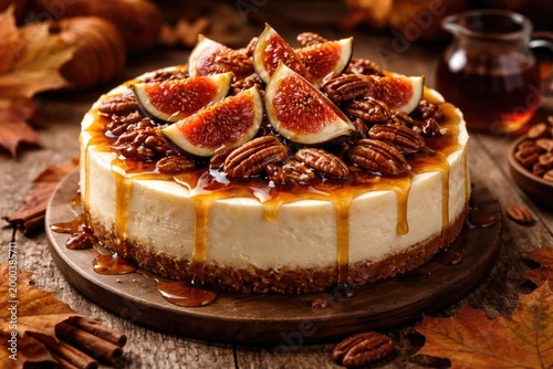 Fall season cheesecake topp...