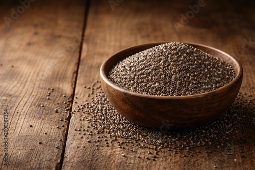 bowl filled with chia seeds...
