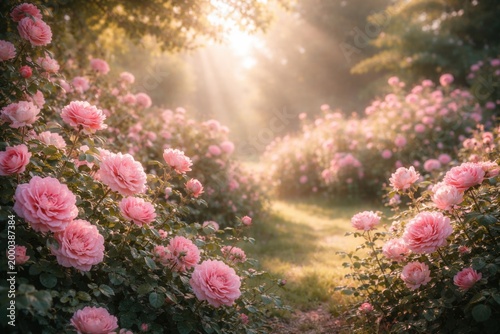 Garden filled with blooming...