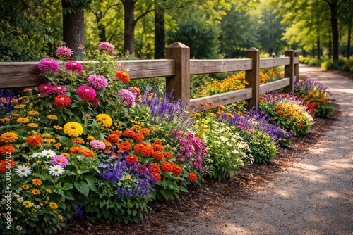 Bright floral display next ...