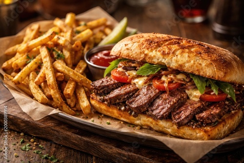 Full meal of flank steak sa...
