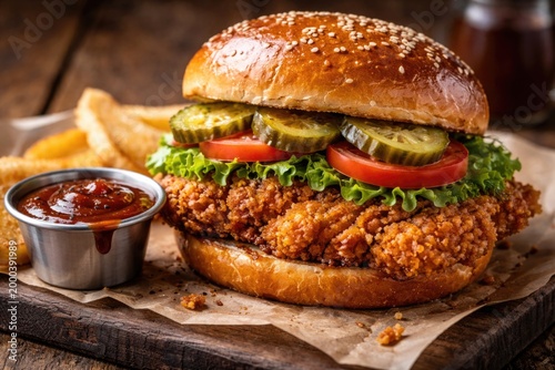 Classic crispy chicken sand...