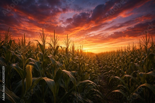 glowing twilight sky enhanc...
