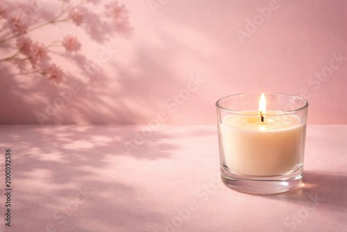 Delicate pink background wi...