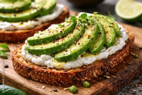 Delicious snack featuring a...