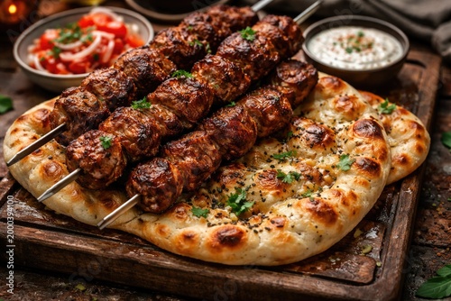 Flavorful snack of grilled ...