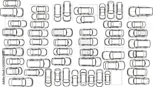 Collection of hand drawn vehicle outlines a diverse automotive sketch compilation