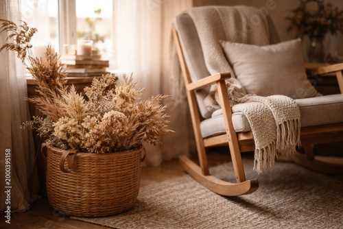 Hygge ambiance with dried f...