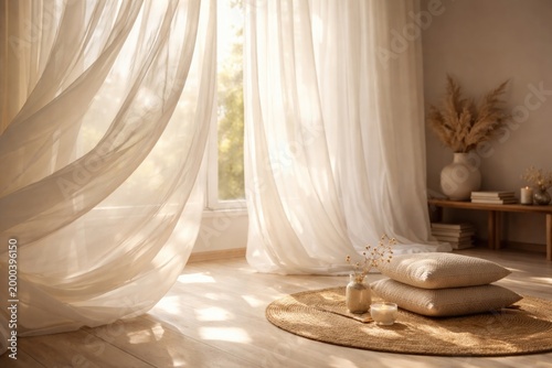 Bright sunlight filtering t...