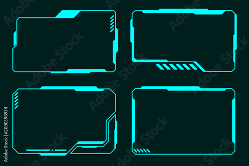 Futuristic frame set HUD interface holograme design element.