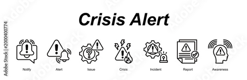 Crisis Alert  banner web icon vector illustration concept with an icon of medical with icon of Hospital, Nurse, Patient, Medical Record, M.