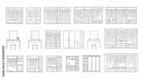 Wardrobe and closet designs