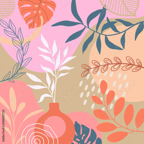 Hand drawn background for design. Template banner and cover.