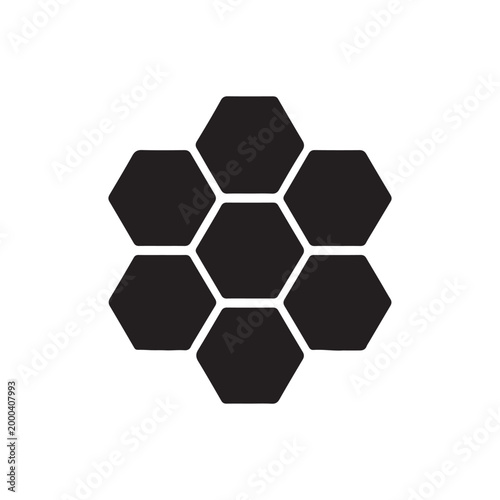 Honeycomb silhouette icon vector flat design