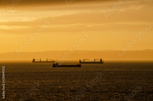 sunset over the sea