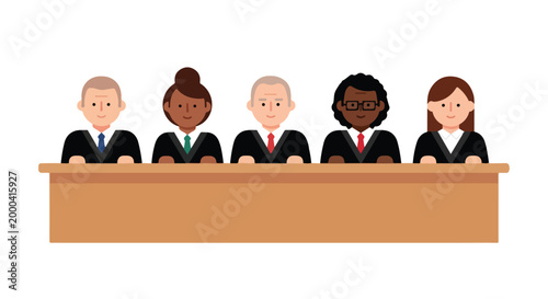 Diverse group of five young professionals sitting at a conference table during a business meeting or discussion