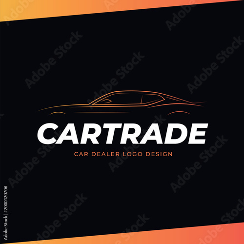 Acceleration Concept: Dynamic Car Logo & Outline Art