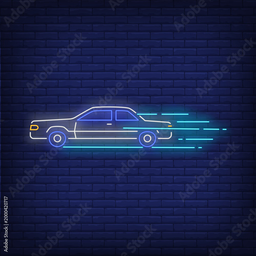 Acceleration Concept: Dynamic Car Logo & Outline Art