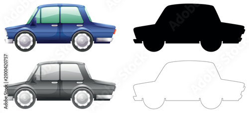 Acceleration Concept: Dynamic Car Logo & Outline Art