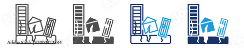disaster icon set with multi concept