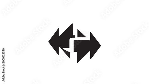 Free Download Black arrows pointing in both directions on white background for navigation and direction concepts - GFXLoad