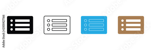 Hamburger menu bar flat icon for apps and websites . Vector Illustration . EPS 10 .
