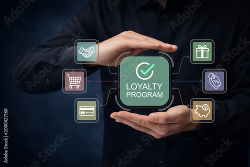 Cuadro en lienzo Customer loyalty program and customer experience