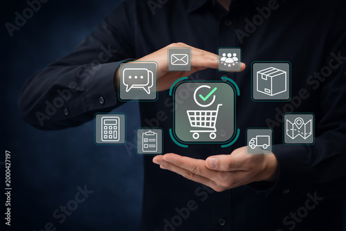 Photos E-commerce order management and fulfillment system concept