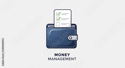 Flat Design Wallet for Money Management