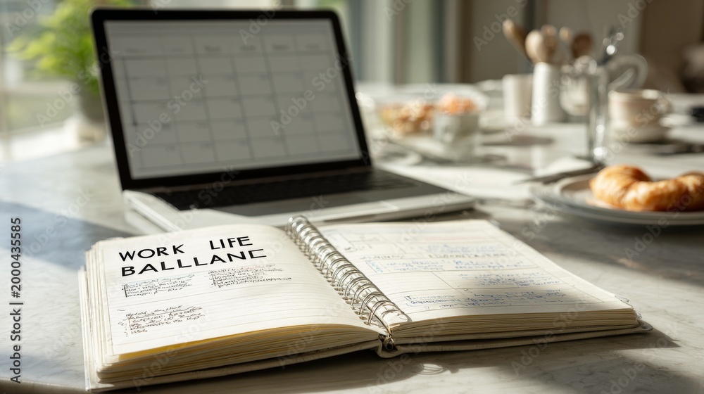 Obraz premium An open notebook d 