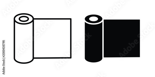 Aluminum foil icon pack, best for Graphic designs. Vector