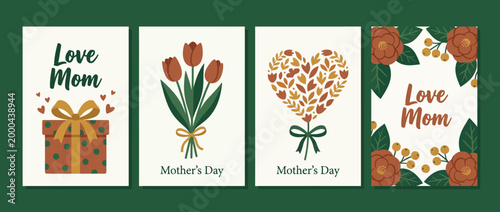Mother's Day Floral greeting card collection for Mother's Day celebration and seasonal gifting to express appreciation and love