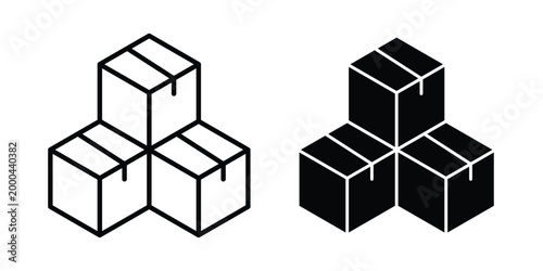 Boxes icon pack, best for Graphic designs. Vector