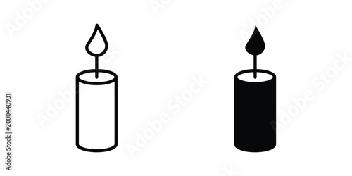 Candle icon pack, best for Graphic designs. Vector