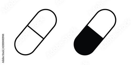 Capsule icon pack, best for Graphic designs. Vector