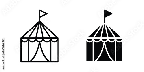Circus tent icon pack, best for Graphic designs. Vector