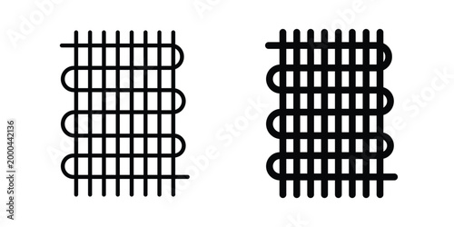Condenser coil icon pack, best for Graphic designs. Vector