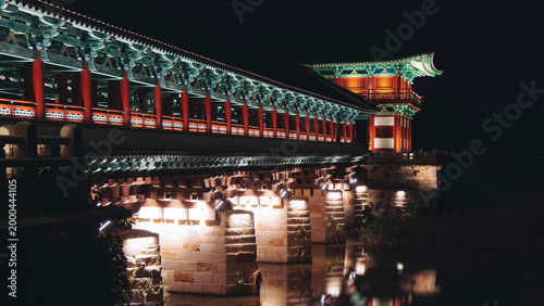 Photos Woljeonggyo Bridge, Gyeongju, South Korea, with night lights evening illuminatio