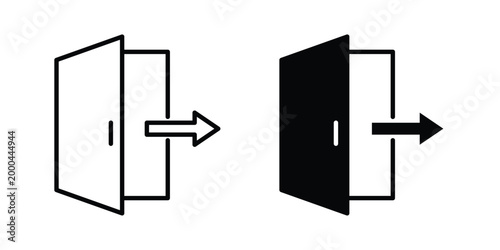 Exit icon pack, best for Graphic designs. Vector