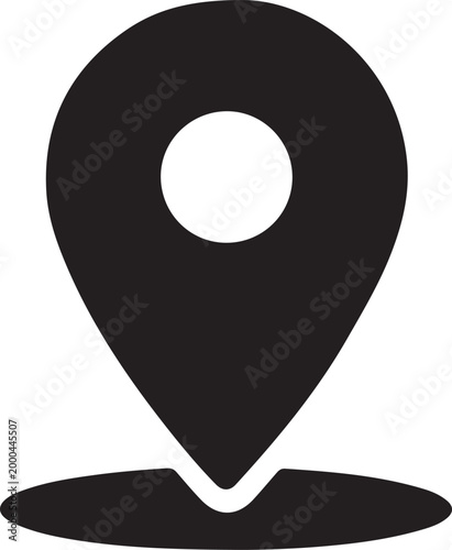 Fotografia Location pin map pointer icon for navigation and global positioning system tracking design