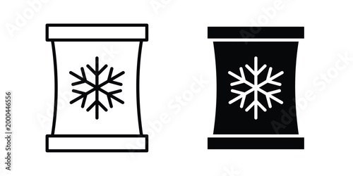 Cuadro en lienzo Frozen food bag icon pack, best for Graphic designs. Vector