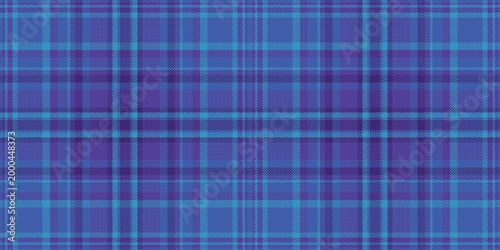 Hanukkah textile plaid pattern, painting seamless texture check. Filigree background fabric tartan vector in blue and indigo colors.