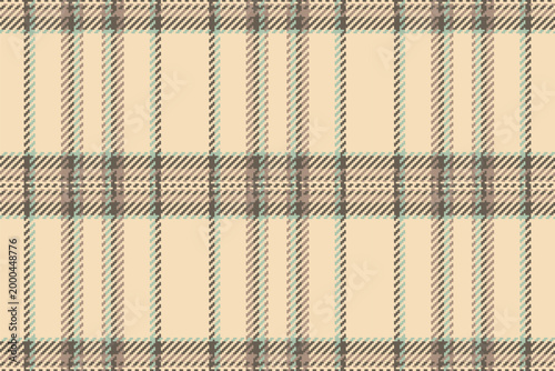 Minimalist check pattern texture, gentle plaid textile seamless. Printout tartan background vector fabric in pastel and light colors.