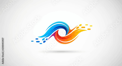 Abstract Colorful Wave Vector Graphic