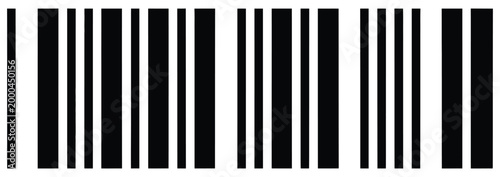 barcode vector icon illustration representing product price and identification code, clean barcode stripe design for retail labeling, inventory tracking, and sales management systems in supermarkets, 