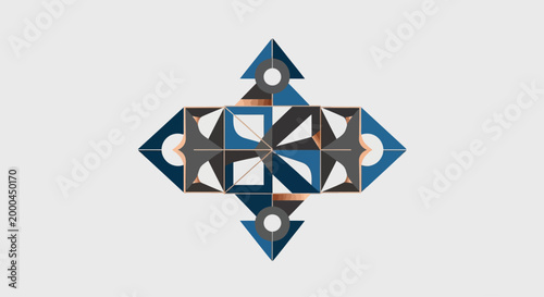 Abstract Geometric Vector Pattern