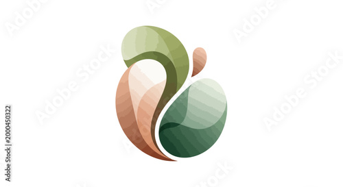 Abstract Organic Vector Logo Design