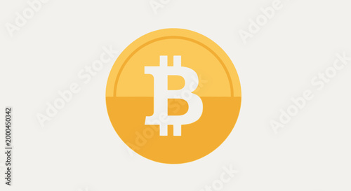 Vector Illustration of a Bitcoin Cryptocurrency Coin