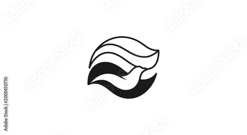 Abstract Wave Flame Vector Illustration