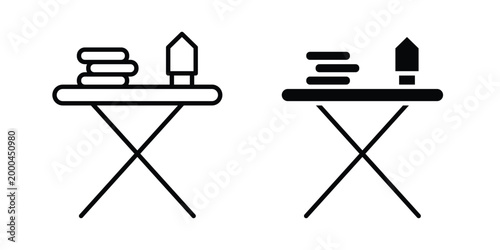 Ironing board icon pack, best for Graphic designs. Vector